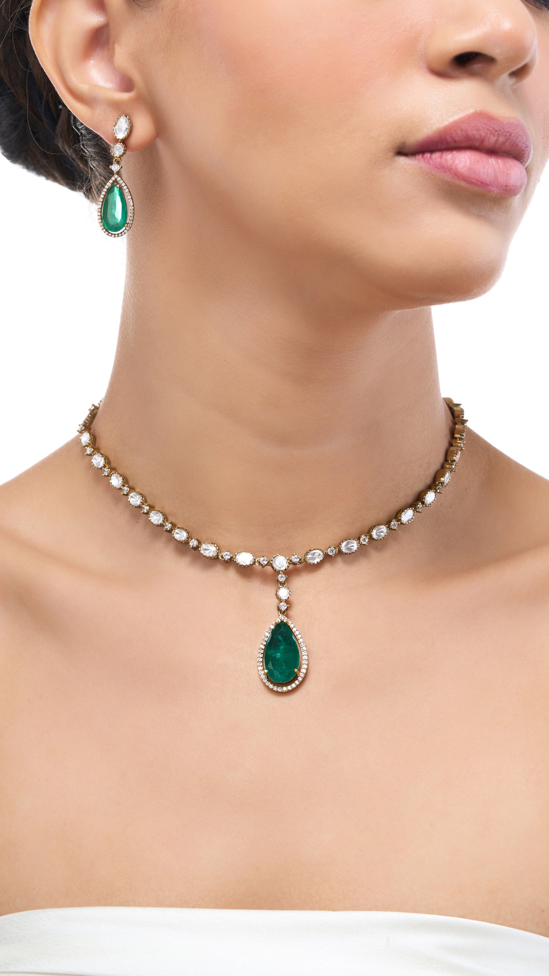 JOSEPHINE VICTORIAN POLKI STRING WITH ONYX