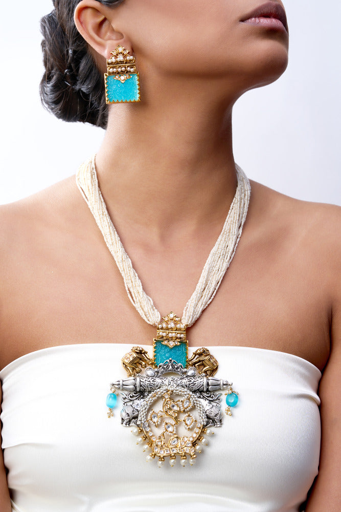 KALYANI GOLD FOIL NECKLACE SET