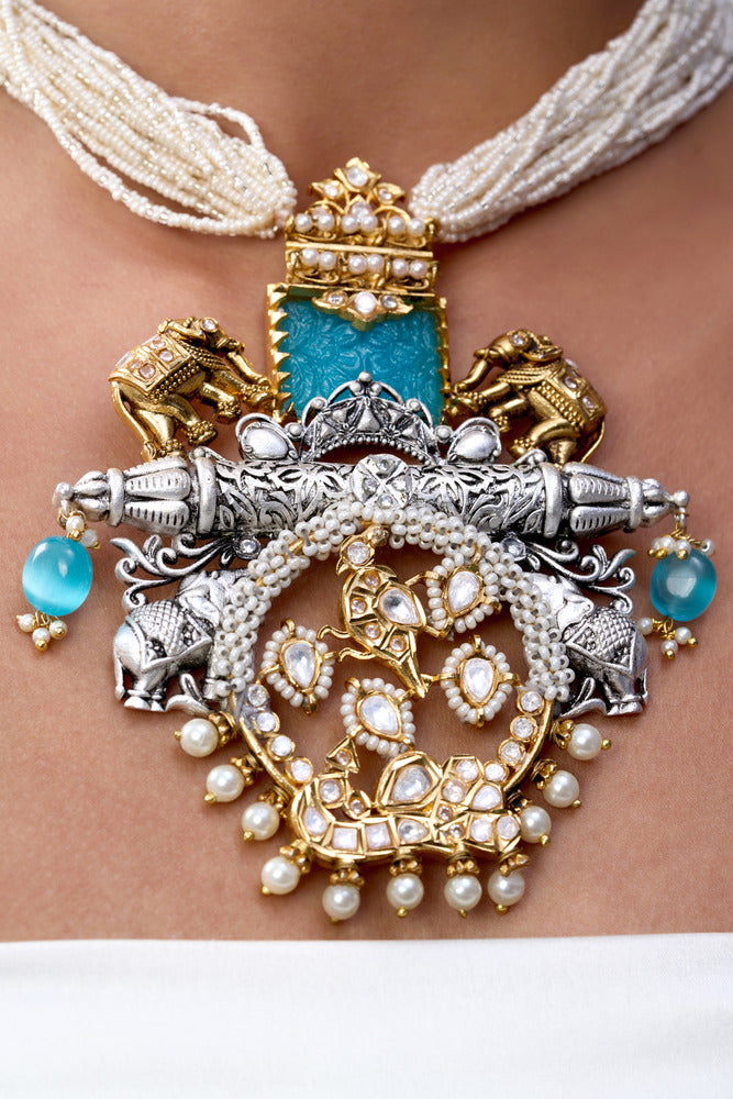 KALYANI GOLD FOIL NECKLACE SET