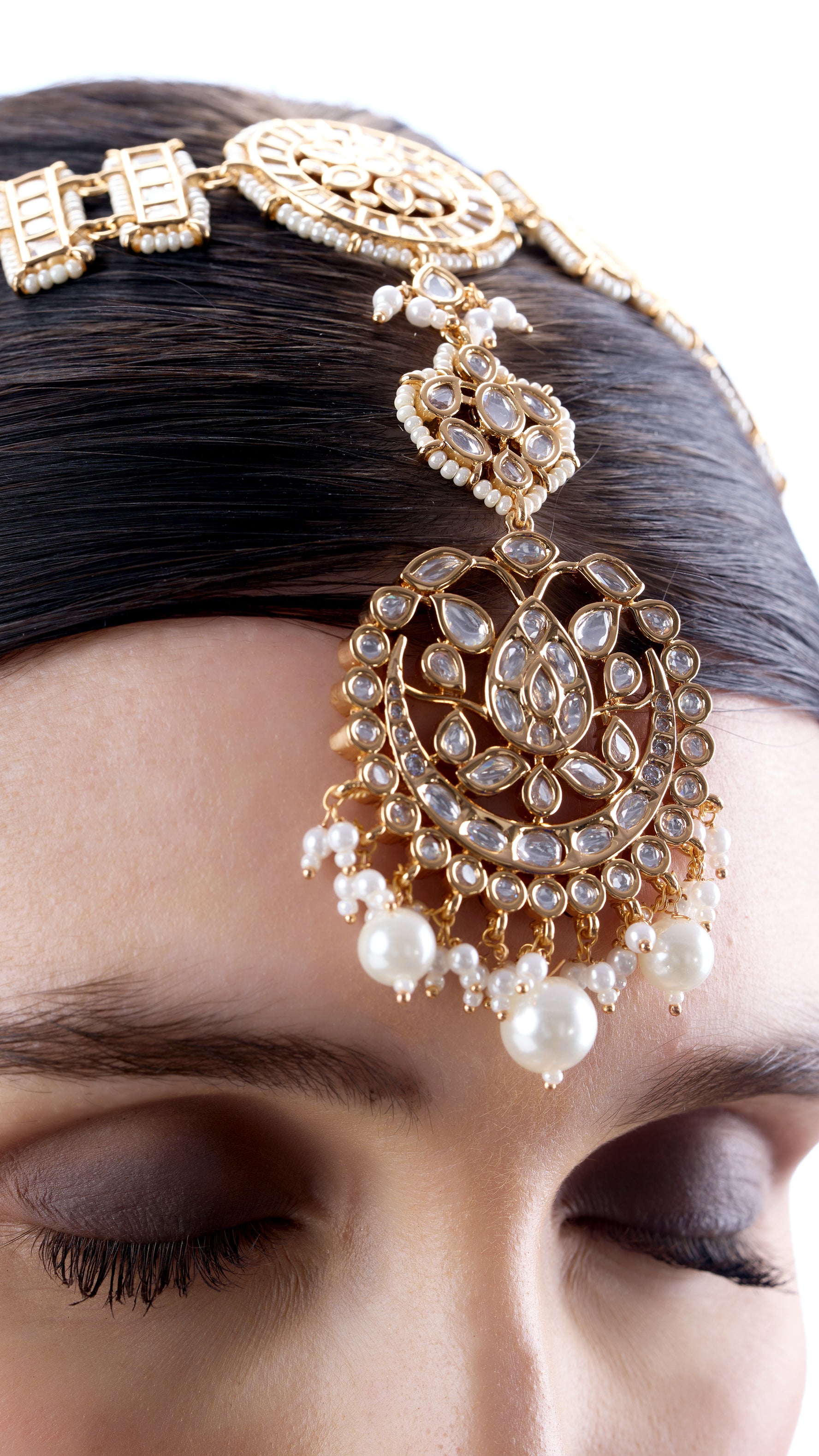 KSHAMA DOUBLE LAYERED KUNDAN MATHA PATTI