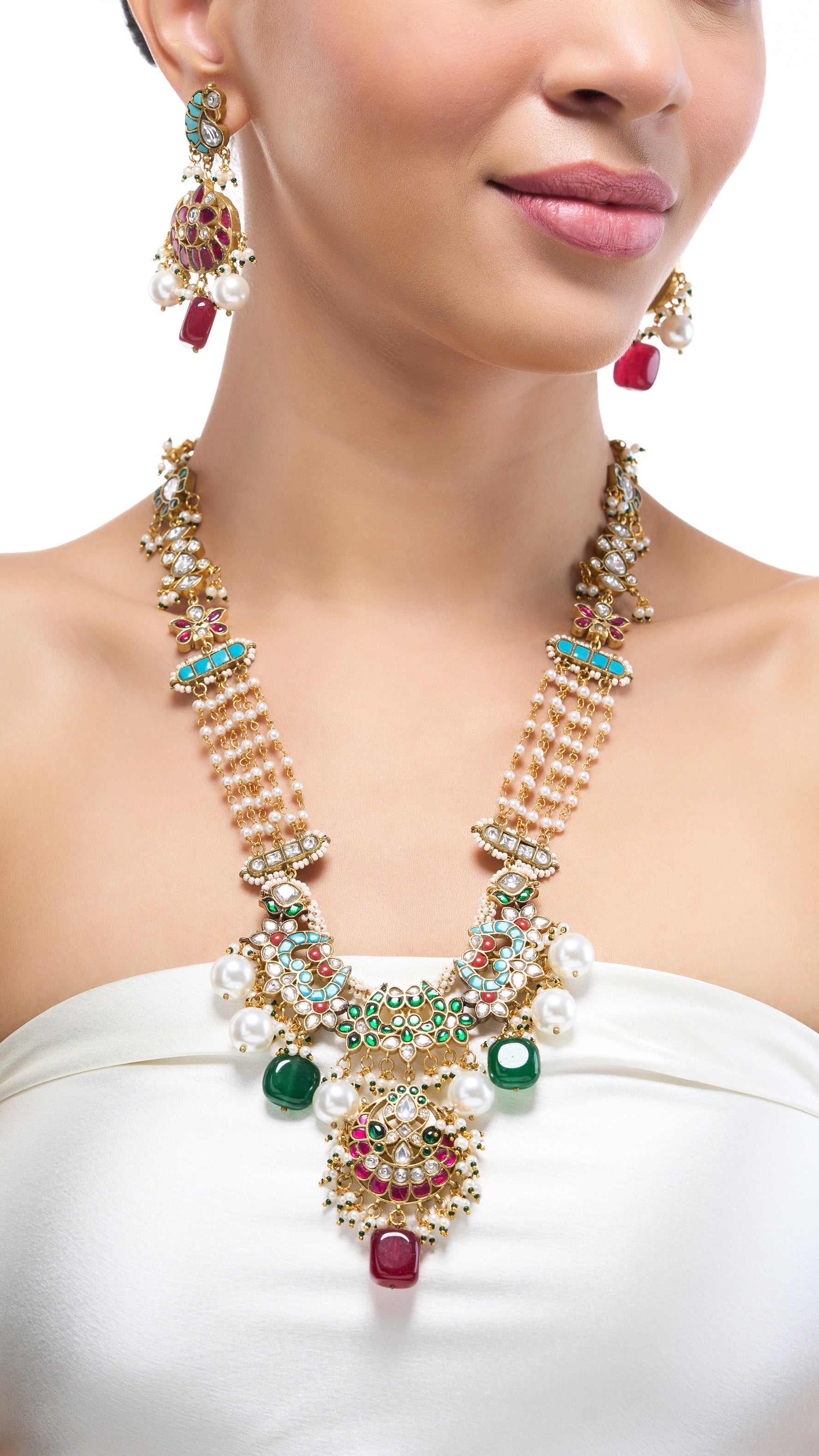 KARNAVATI GOLD FOIL WITH HAND ENAMEL