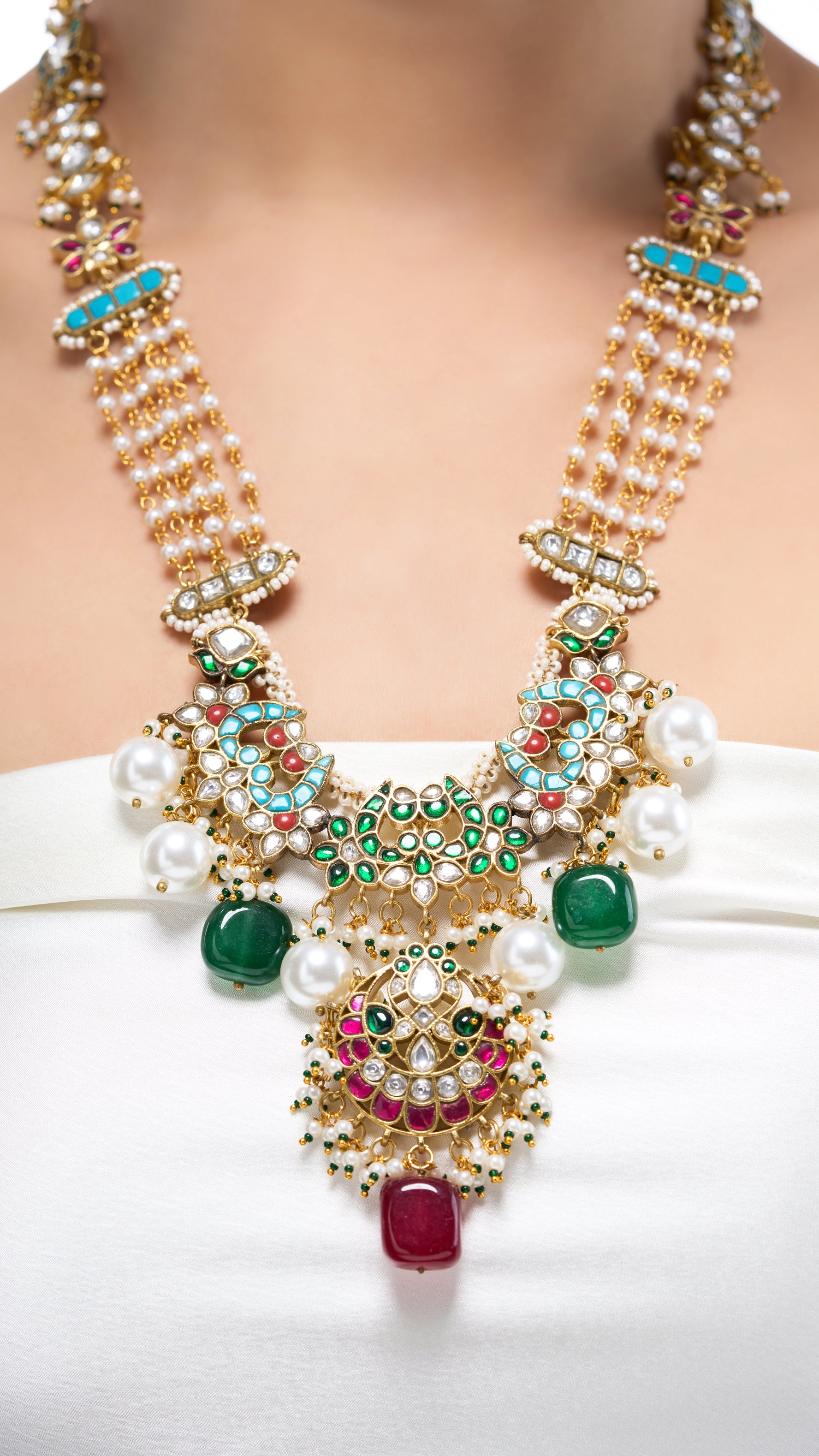 KARNAVATI GOLD FOIL WITH HAND ENAMEL