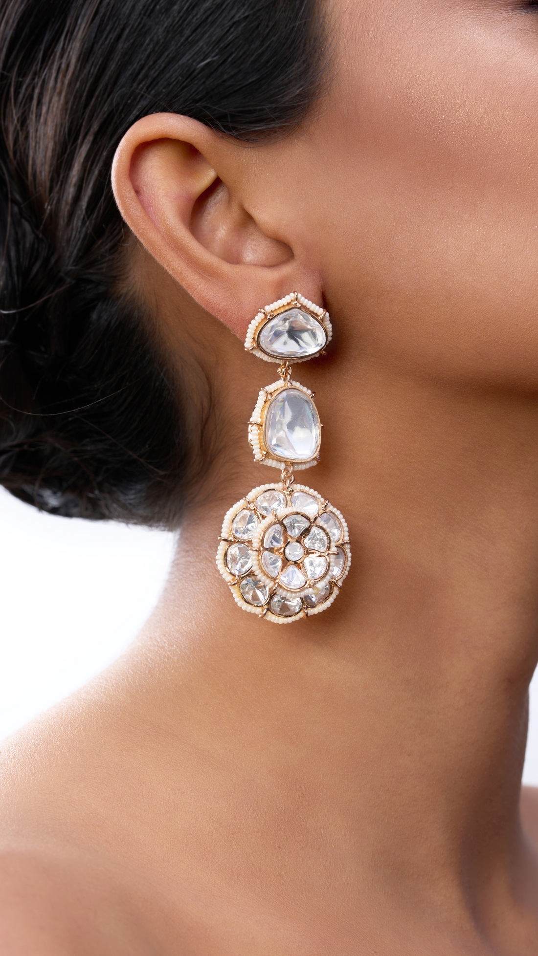 SHAKTI   POLKI EARRINGS