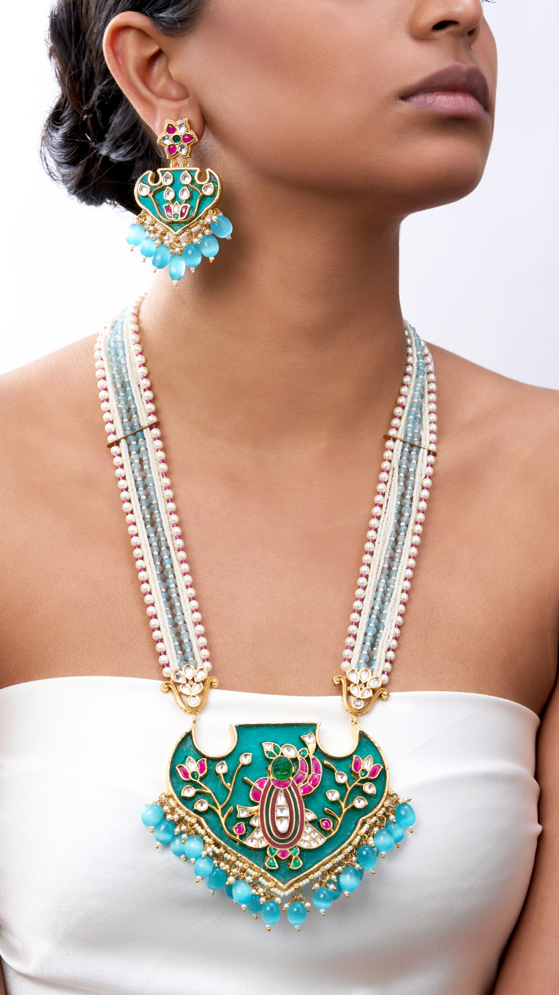 NEERJA PURE STONE & HAND ENGRAVED NECKLACE SET