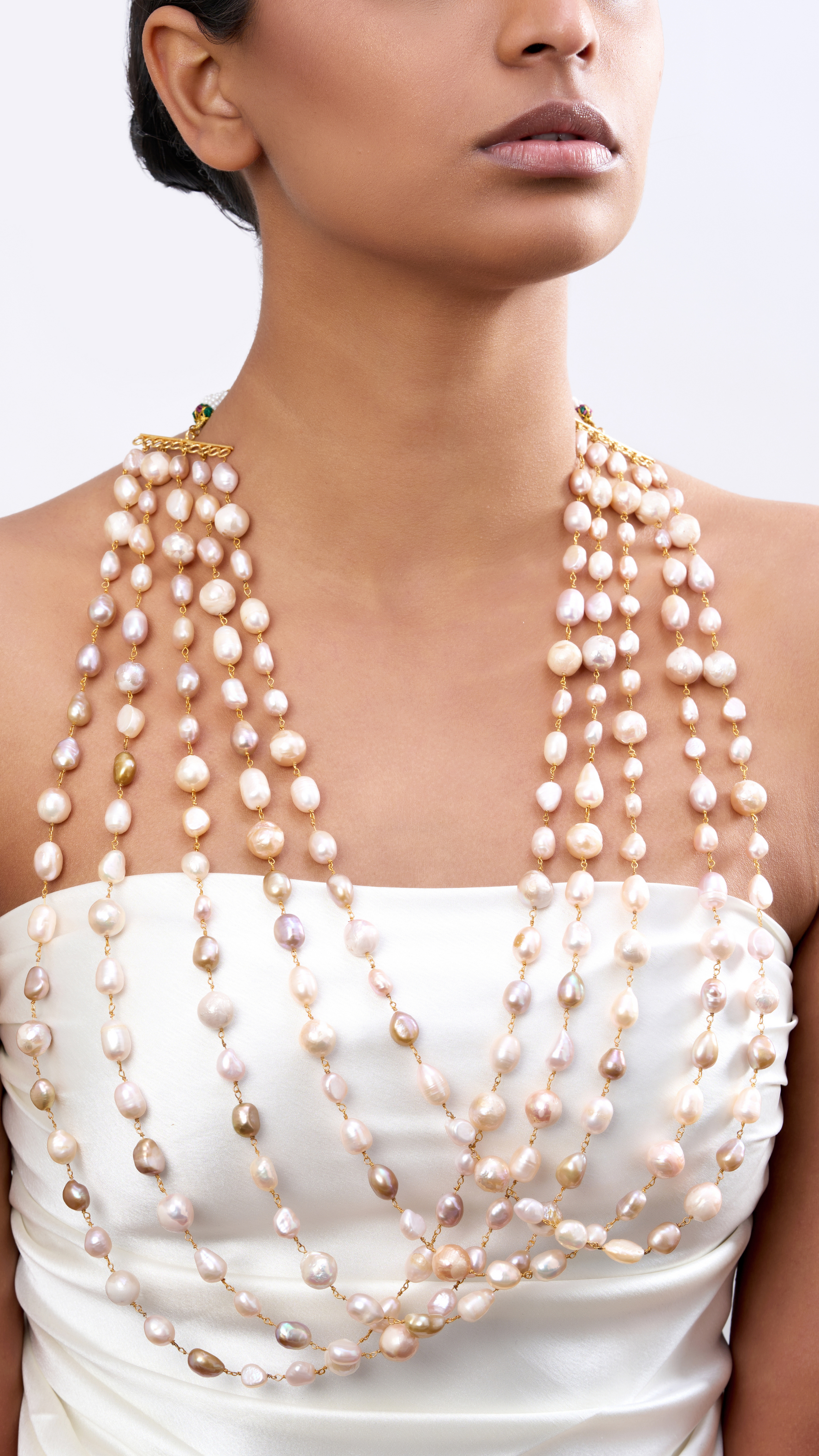 SHIRIN MULTI LAYER NOOR BAROQUE CONTEMPORARY NECKLACE