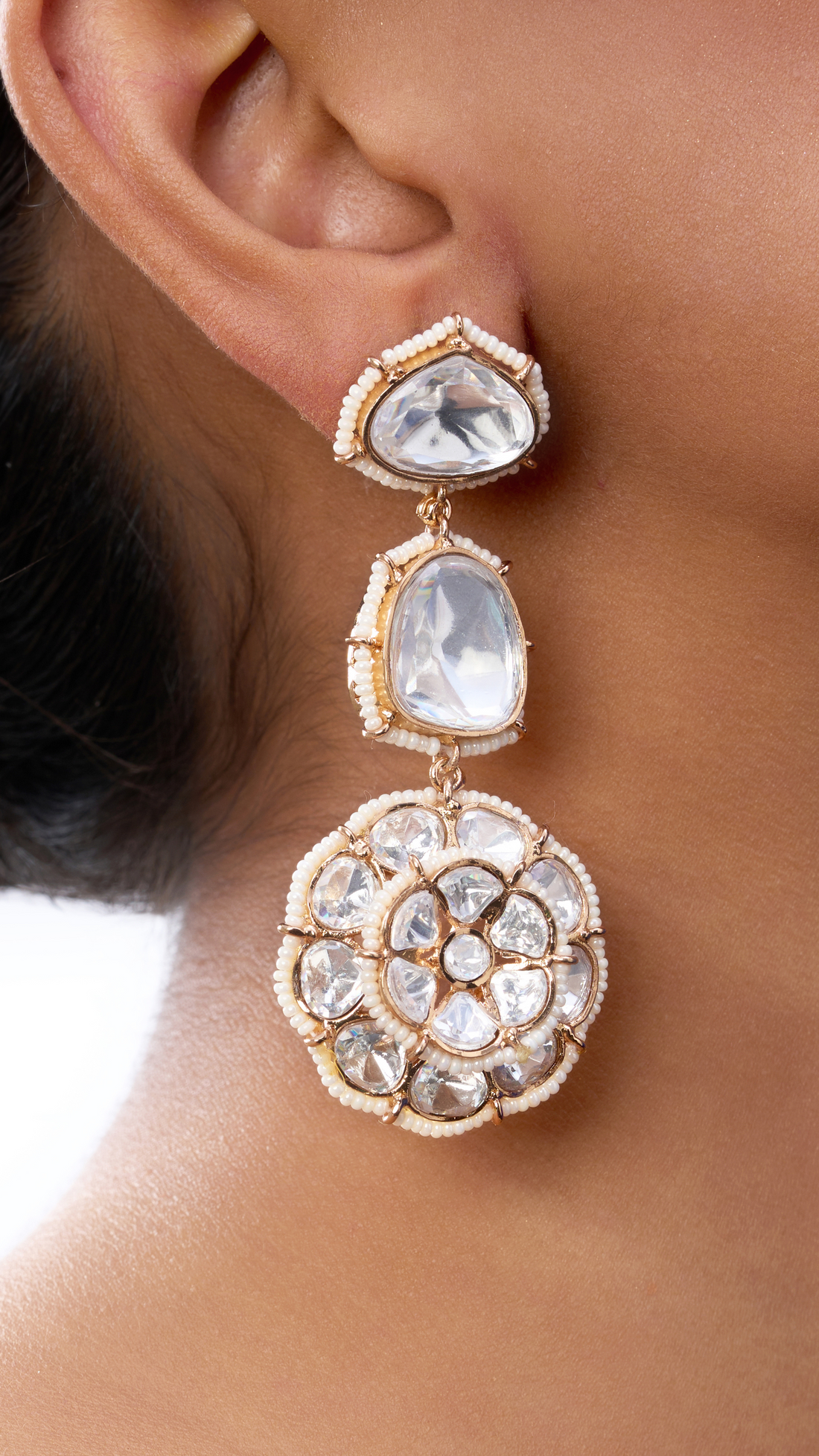 SHAKTI   POLKI EARRINGS