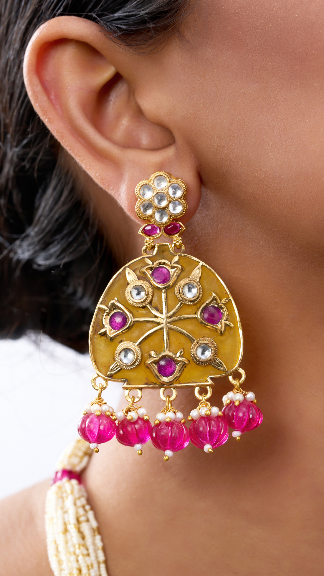 NANDINI PURE STONE & HAND ENGRAVED NECKLACE SET