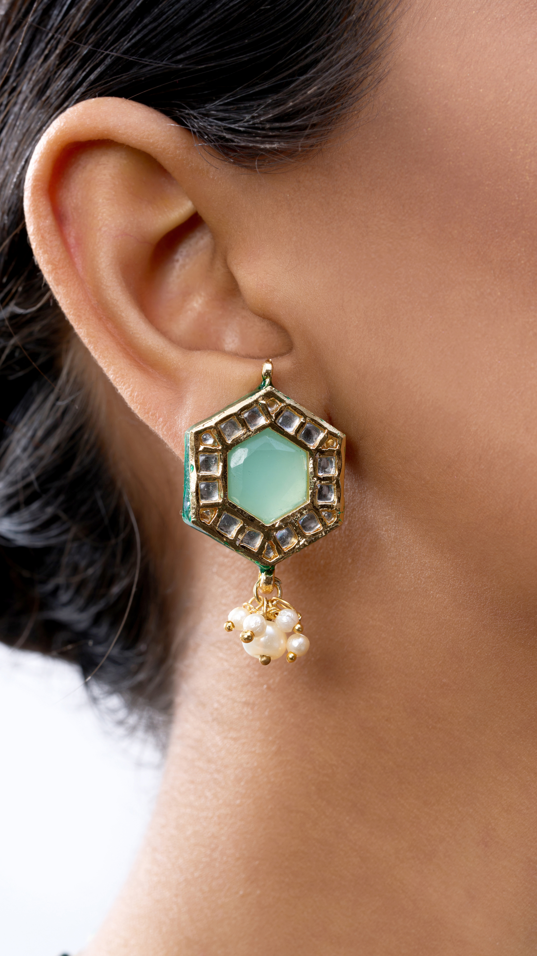 SARASWATI KUNDAN & PURE STONE NECKLACE SET