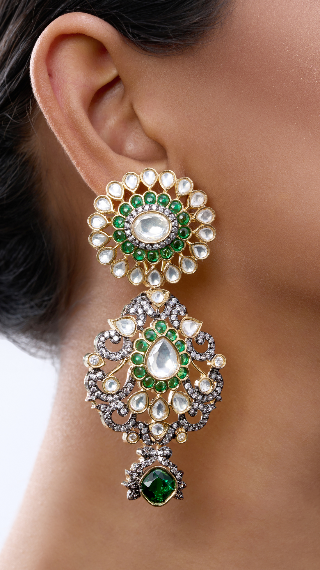 JAHANARA VICTORIAN & EMERALD NECKLACE SET