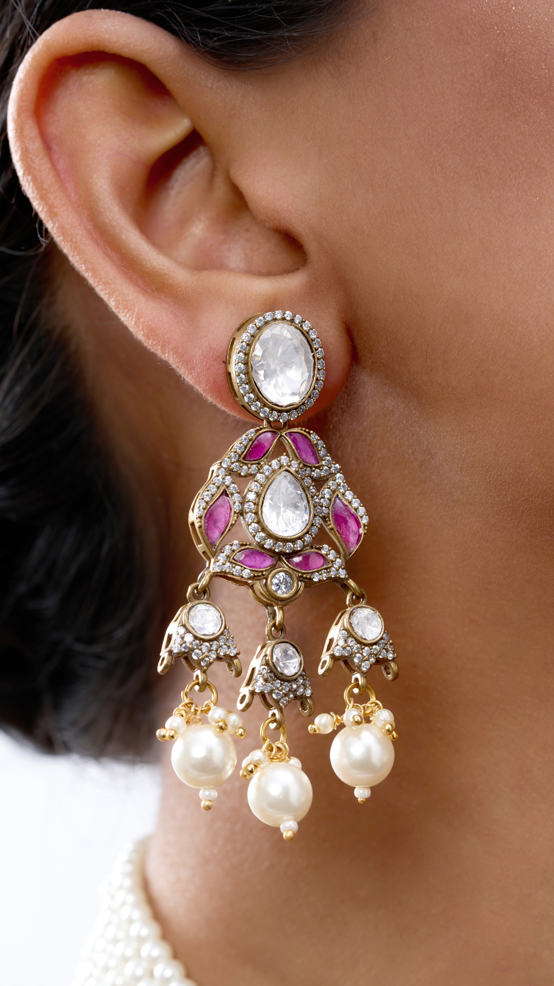 MEERA VICTORIAN & RUBY NECKLACE SET