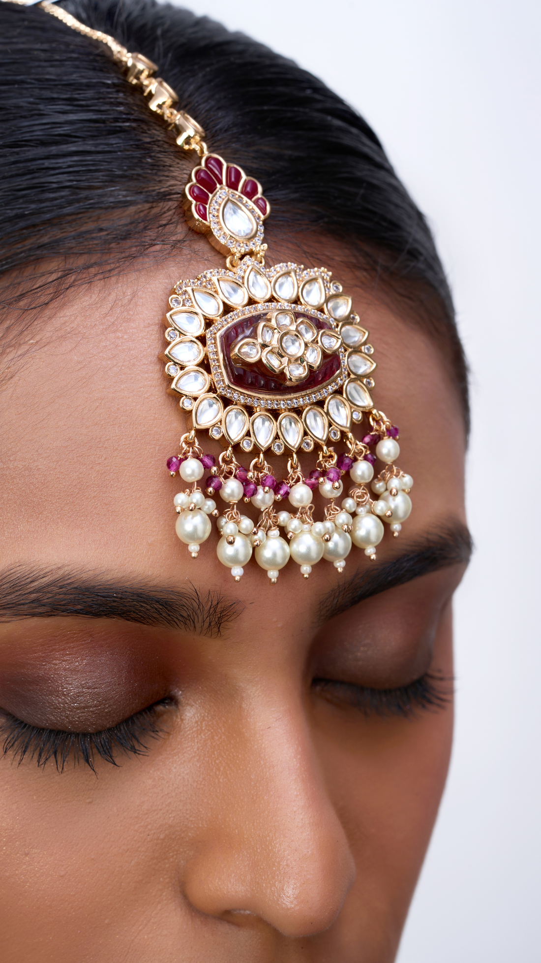 AMRITA RUBY & POLKI NECKLACE SET