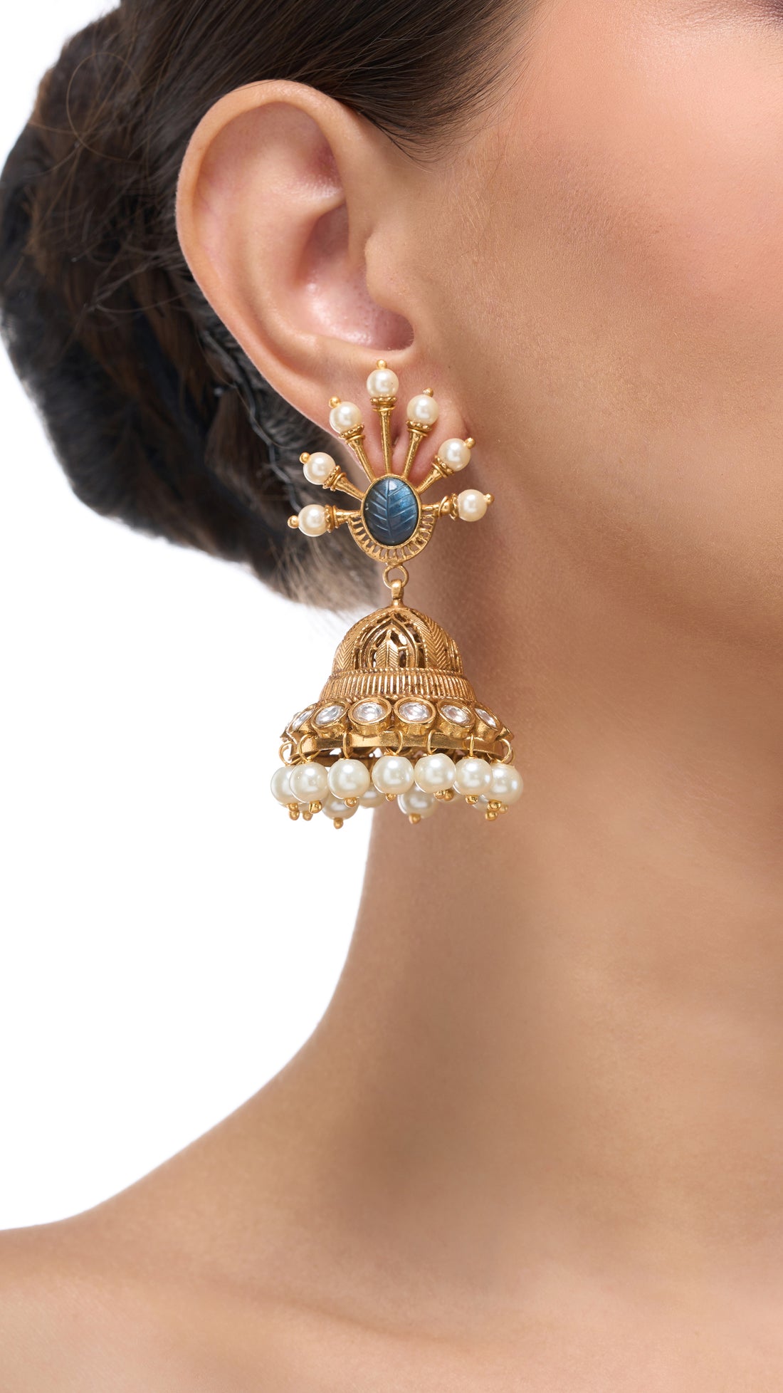 ROXANA GOLD FOIL FILIGREE JHUMKI