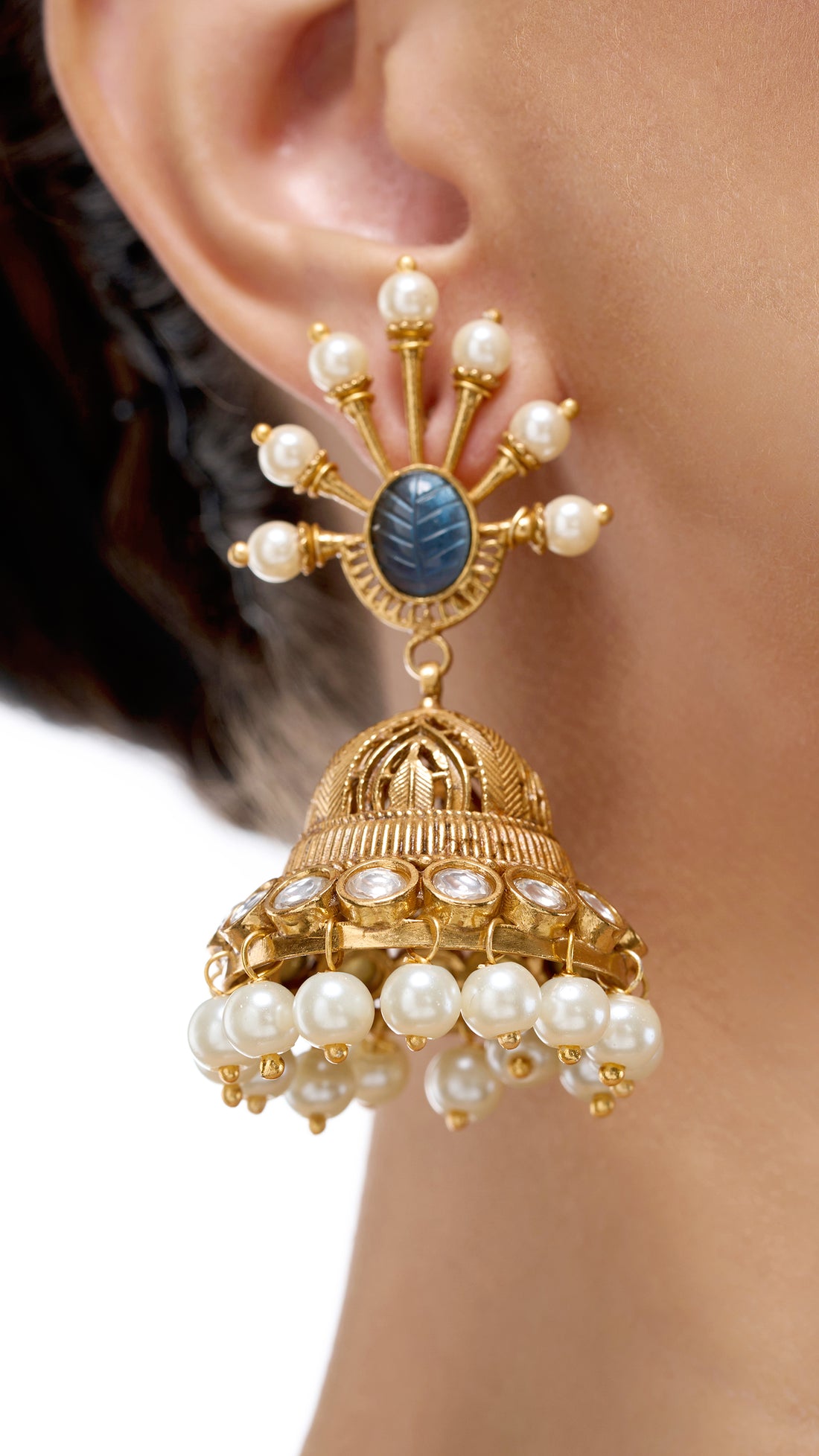 ROXANA GOLD FOIL FILIGREE JHUMKI