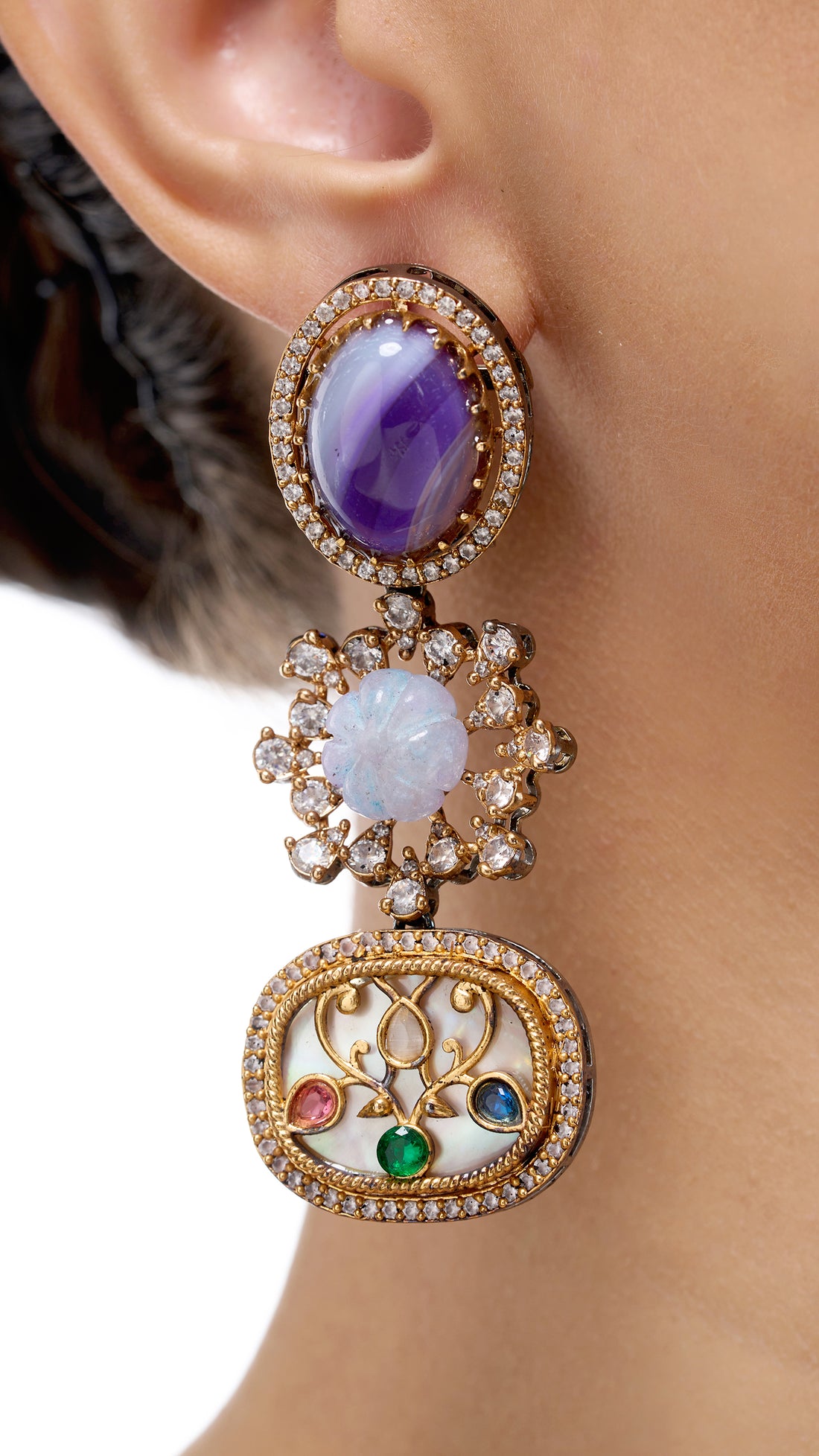 ZAINAB HAND ENGRAVED EARRINGS