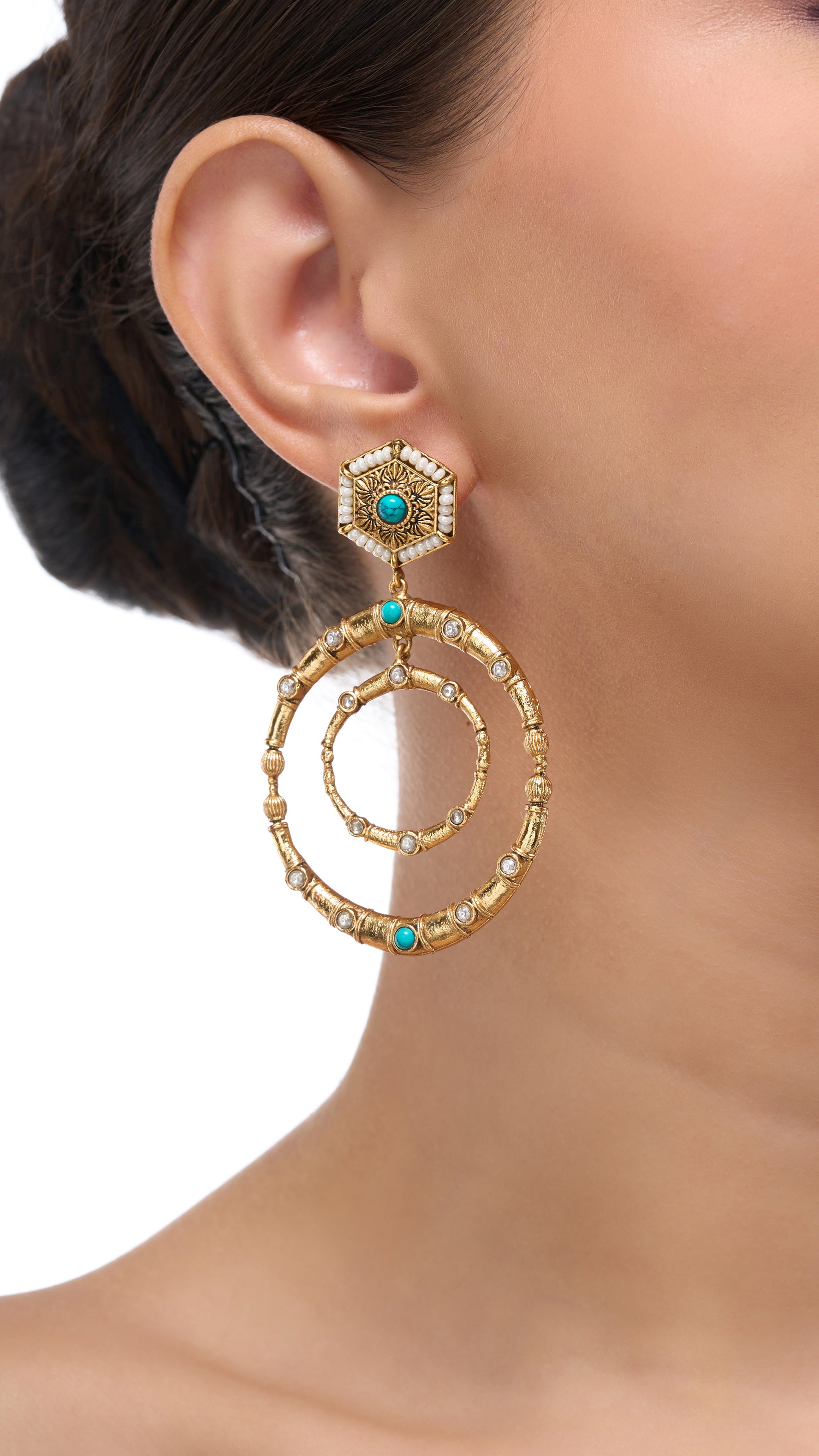 YARA DOUBLE FILIGREE HOOP