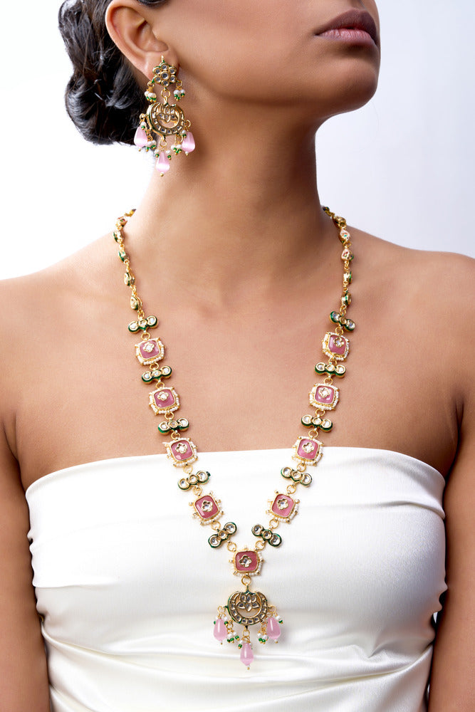 MEHER KUNDAN & MULTI PURE STONES NECKLACE SET