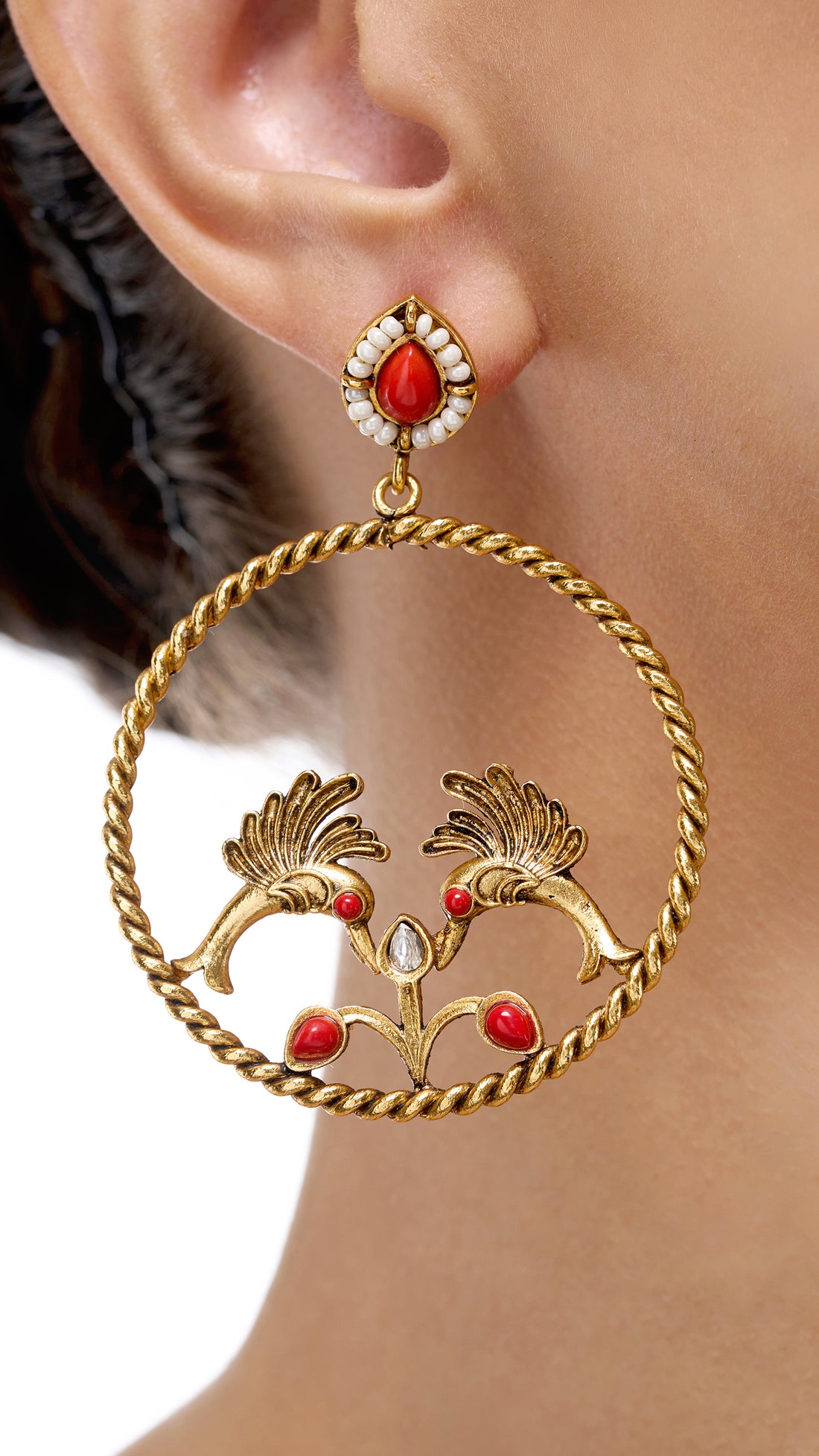 CARMEN FILIGREE BIRD HOOPS