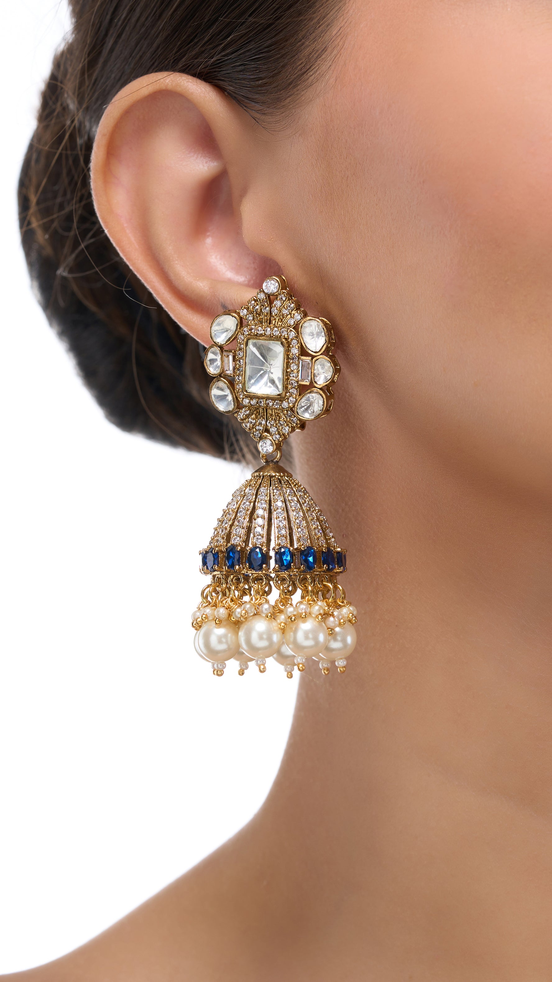 TARINI GOLD FOIL BIKANERI POLKI JHUMKAS