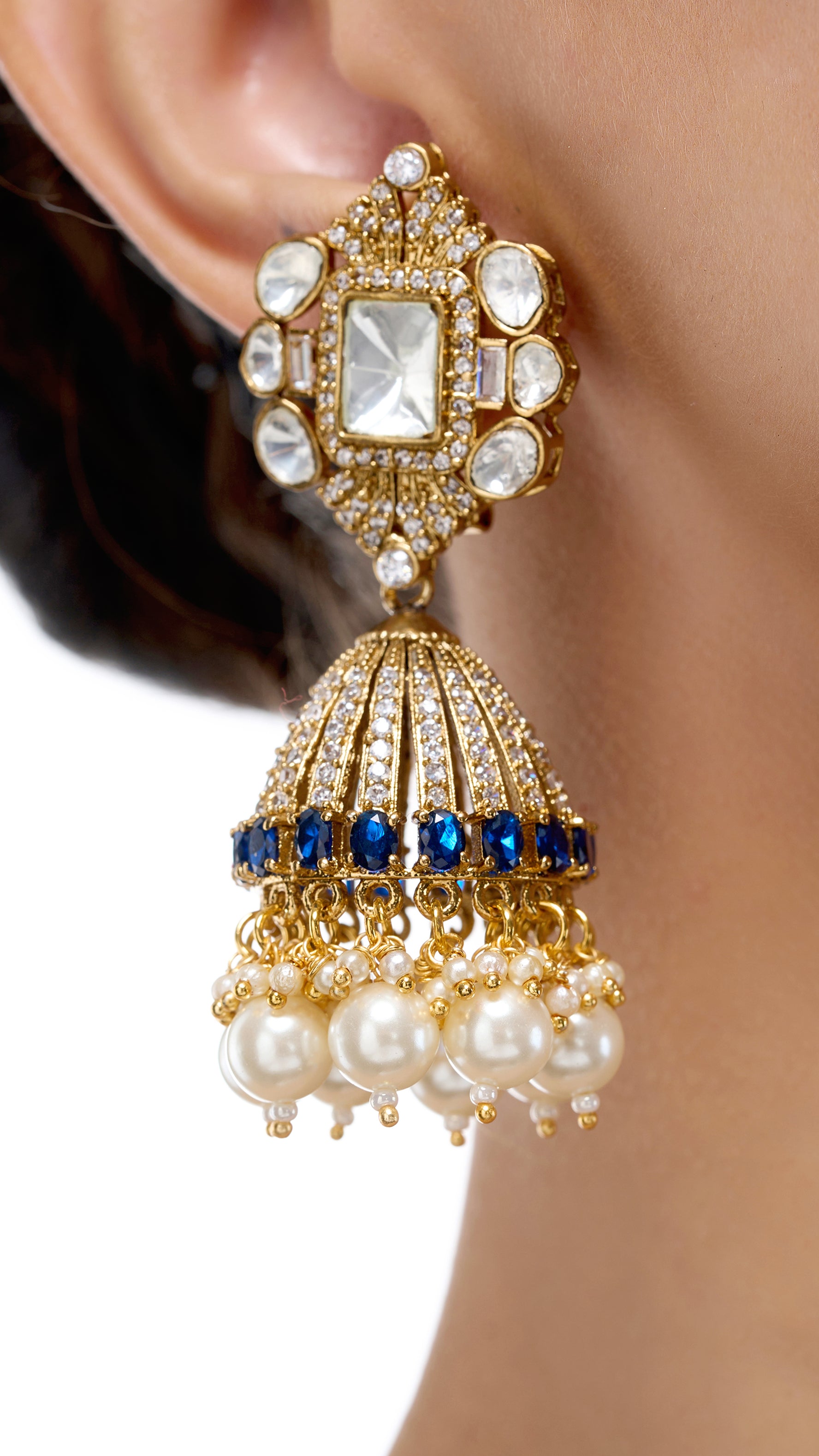 TARINI GOLD FOIL BIKANERI POLKI JHUMKAS