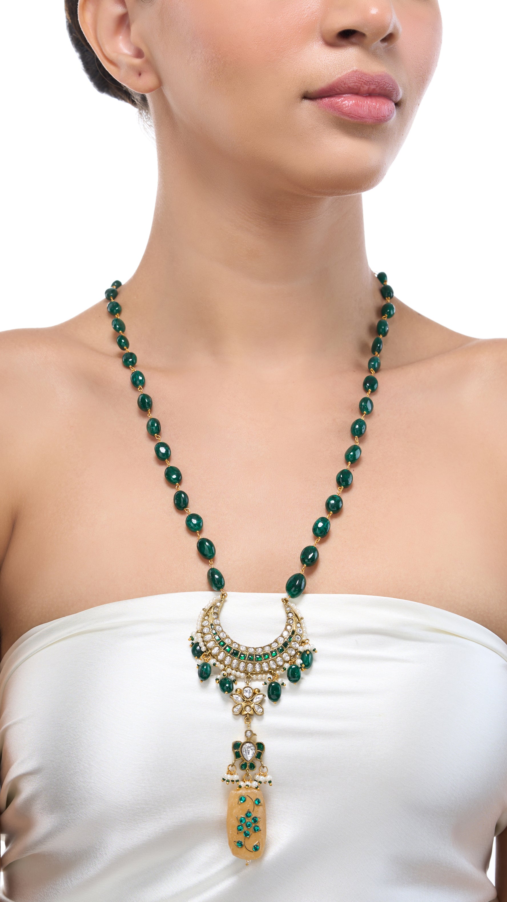 MAITREYI SEMI PRECIOUS ONYX STONE NECKLACE