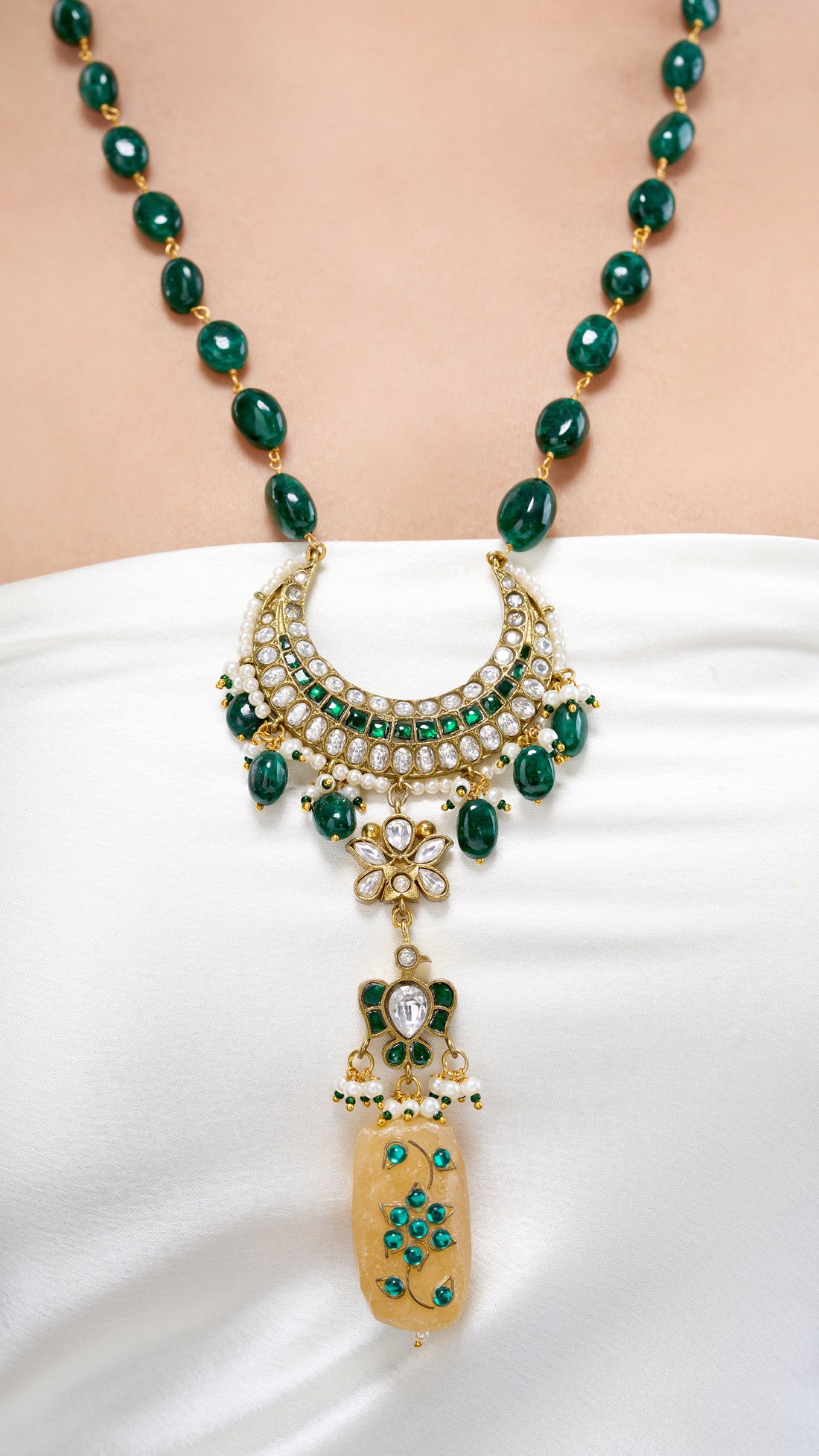 MAITREYI SEMI PRECIOUS ONYX STONE NECKLACE