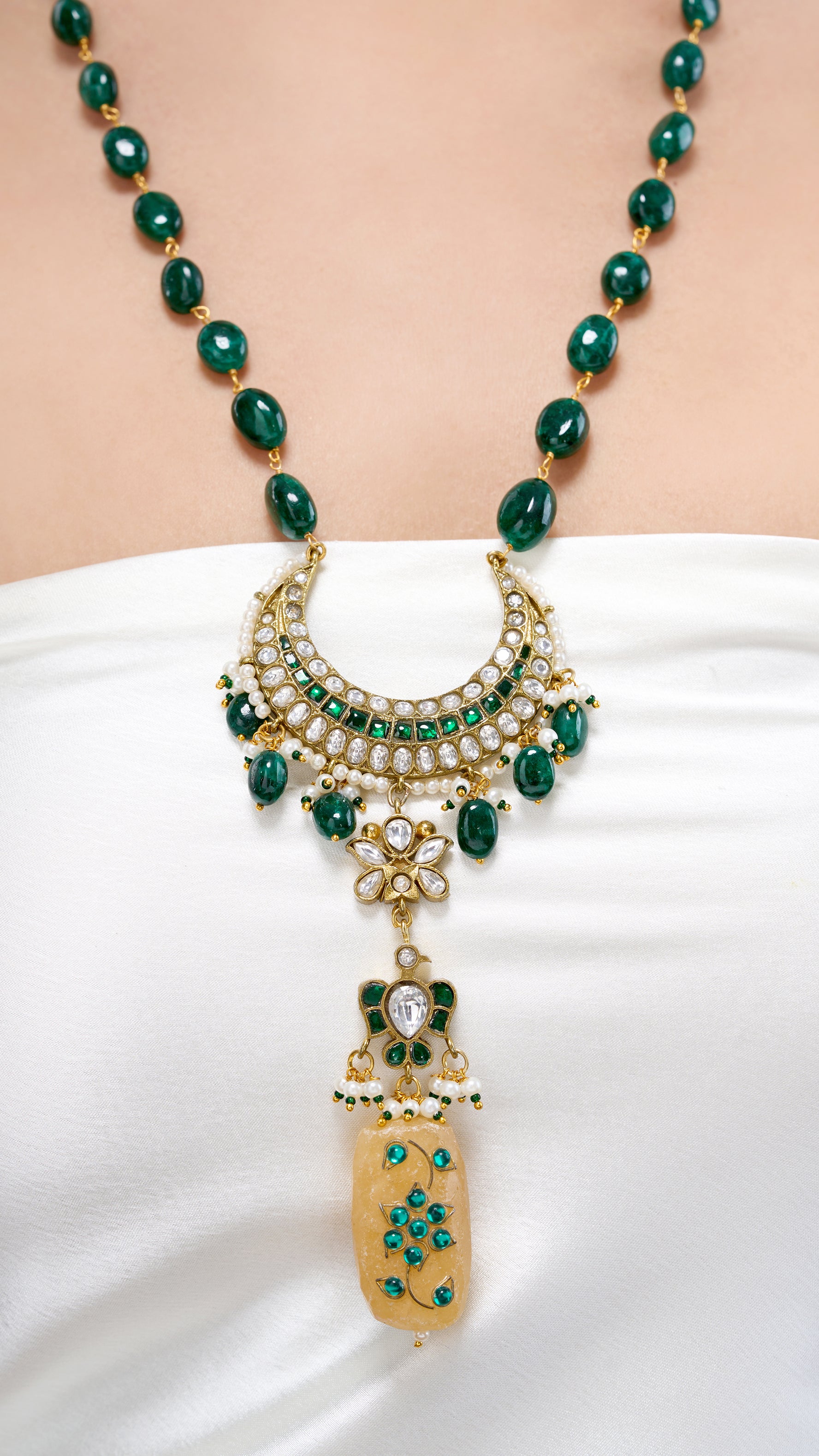 MAITREYI SEMI PRECIOUS ONYX STONE NECKLACE