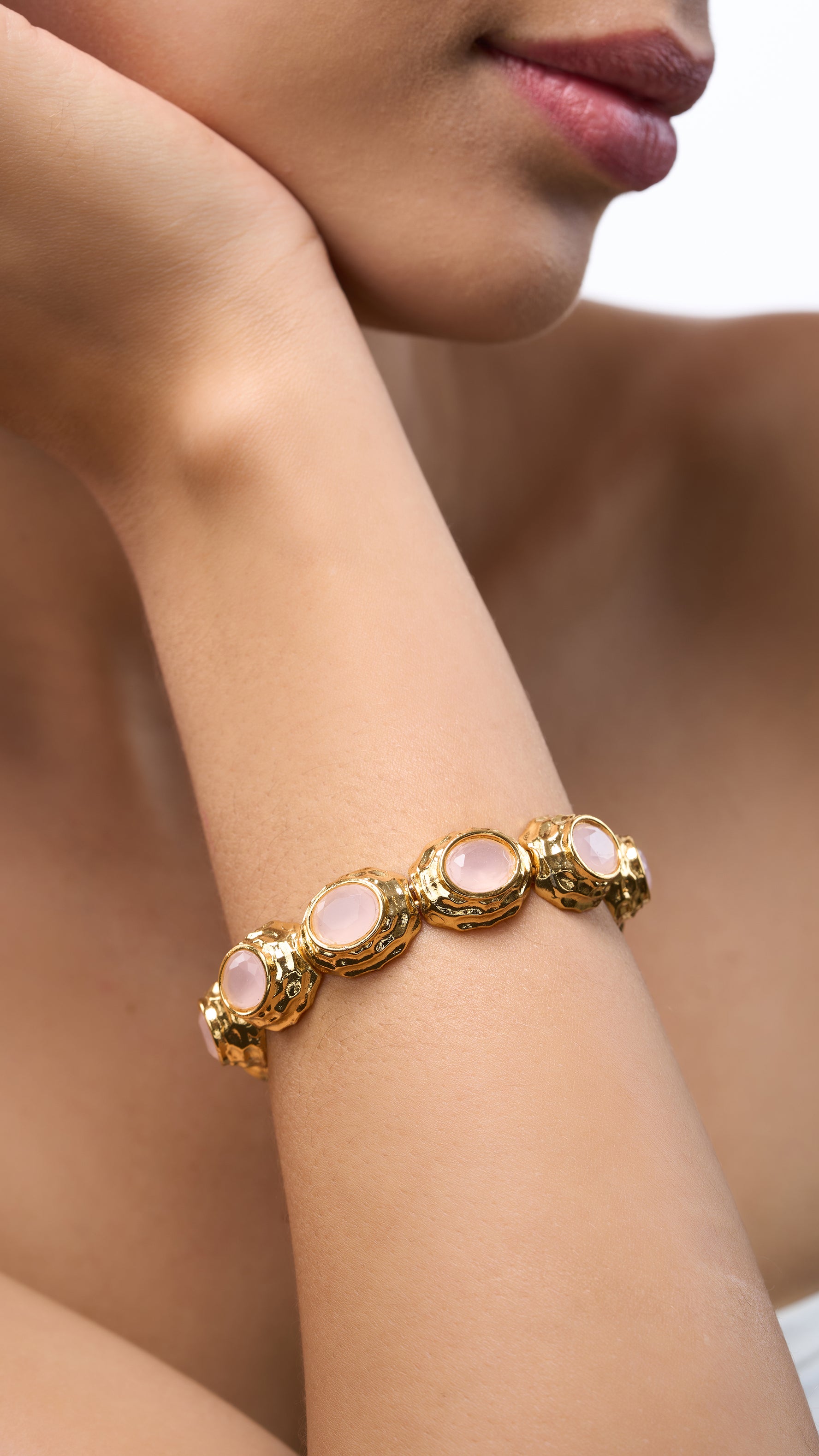 GOLNAR GOLD PLATED BRACELET WITH SEMI PRECIOUS STONES