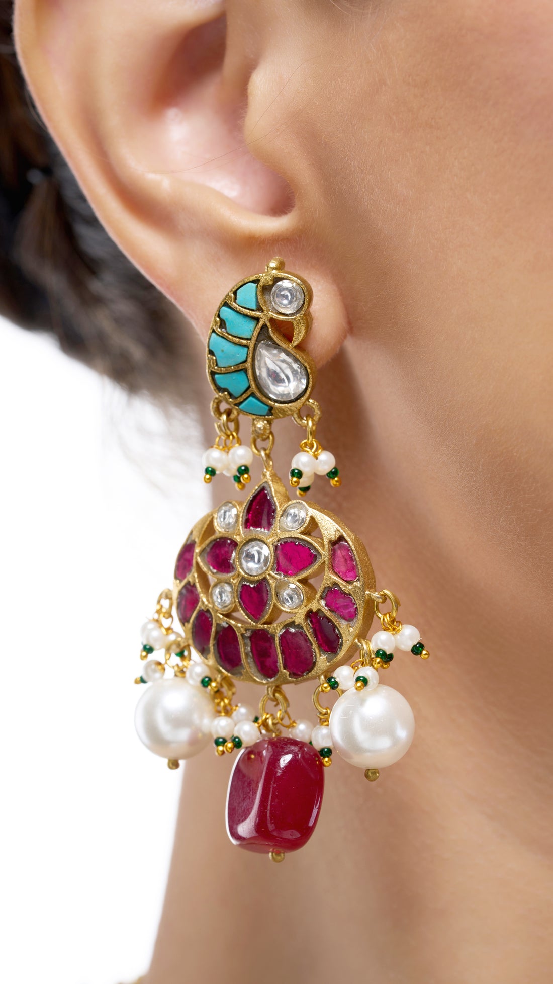 KARNAVATI GOLD FOIL WITH HAND ENAMEL