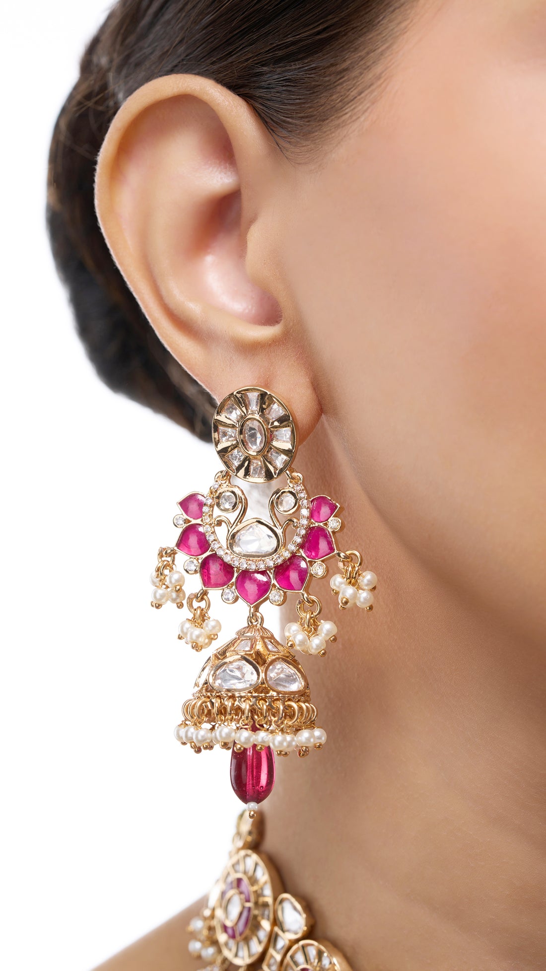 PRABHAVATI GOLD FOIL KUNDAN CHOKER SET WITH TIKA